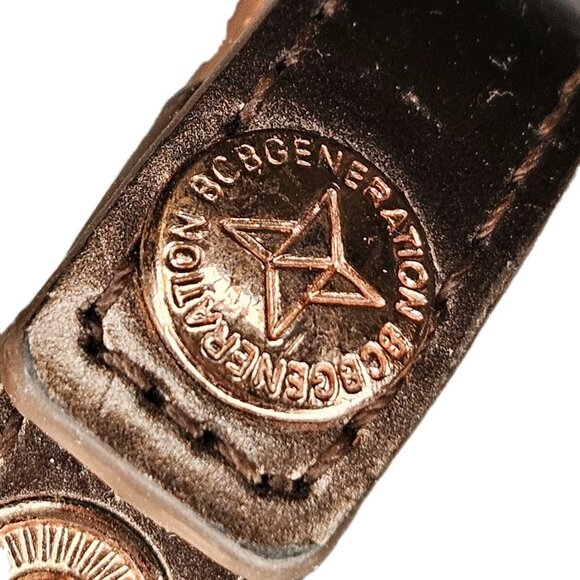 BCBG Generation FEARLESS Slide Charm Leather Snap Cuff Bracelet - Picture 4 of 4